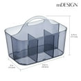 thumbnail image 3 of mDesign Plastic Sewing/Craft Storage Organizer Caddy Tote Bin, 2 Pack, Dark Gray, 3 of 8