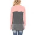 thumbnail image 4 of SWQZVT Tunic Tops for Women Long Sleeve Tops Crew Neck T Shirts Loose Fit Fashion Color Block Blouses Pink Fall Shirts for Legging Casual Twist Knot Pullover Sweatshirts Size M, 4 of 5
