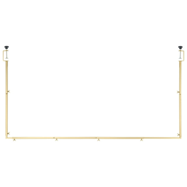VEVOR Soporte para Barra de Mesa con Abrazaderas, Ajustable Alto de 330-1066,8 mm y Largo de 711,2-2489,2 mm, Marco para Arco de Globos de Mesa para Decoración de Cumpleaños, Fiestas, Dorado