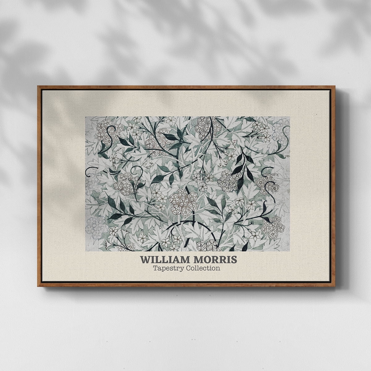 Vintage Abstract Print-XXXV Framed in Walnut Wood Gallery Wrapped Canvas 27 in. x 41 in.