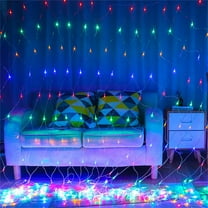 Kugisaki Christmas Net Lights Outdoor Decoration, 192 LED Net Lights with 8 Modes 118"x78" Waterproof Holiday Outdoor Bush Mesh Lights for Halloween Christmas Decorations（Colorful）