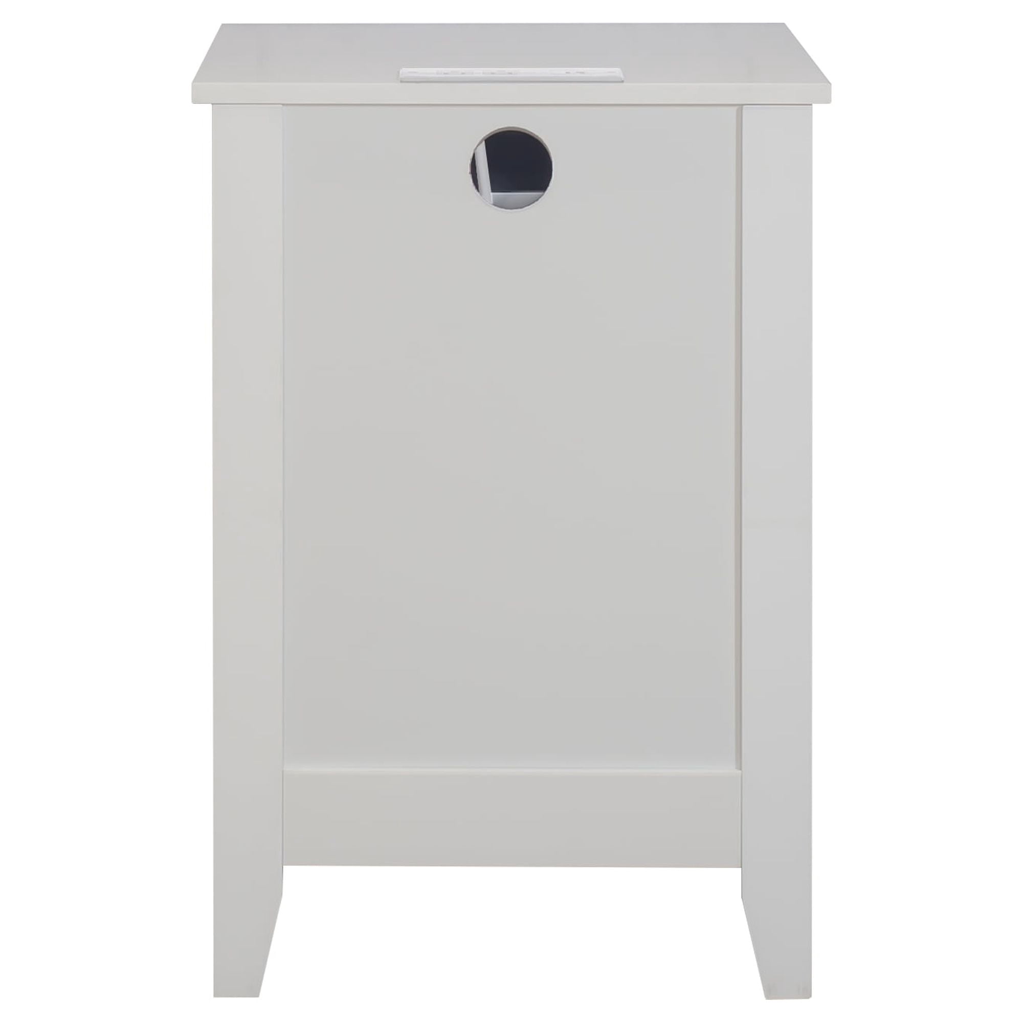Leumius White 3‑Drawer Nightstand with Charging Station, USB & Power Outlets,Modern Wooden Side End Table for Bedroom Living Room Office