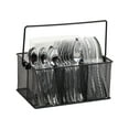 thumbnail image 5 of Mind Reader Utensil Holder, Silverware Organizer, Caddy, Metal, 7"L x 7"W x 5"H, Black, 5 of 7