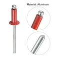 thumbnail image 4 of Unique Bargains Rivets Aveugles à Tête Ronde Plate en Aluminium de 4 Mm x 10 Mm, Pack de 25 Rouge, 4 of 5