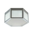 thumbnail image 6 of JONATHAN Y Minimo 15.75" Hexagon Metal/Frosted Glass LED Flush Mount, Chrome, 6 of 7