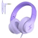 thumbnail image 1 of Candy Bila Auriculares para niños, auriculares con cable para niños sobre la oreja con micrófono, auriculares limitadores de volumen de 85/94 dB para niñas y niños, auriculares plegables para aprendiz, 1 of 5