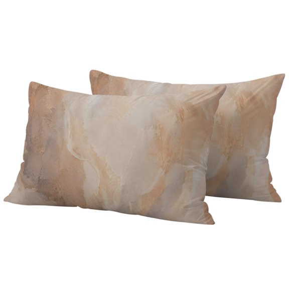 Watercolor Orange Grey Outdoor Waterproof Pillow Covers, Abstract Marble Minimalist Modern Decorative Rectangle Throw Pillowcase Sofa Cushion Sham for Patio/Couch/Chair, 20"x12" 2 Pack
