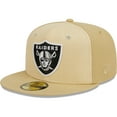 thumbnail image 3 of Men's New Era Khaki Las Vegas Raiders Raffia Front 59FIFTY Fitted Hat, 3 of 6