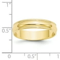 thumbnail image 4 of Primal Gold 10 Karat Yellow Gold 5mm Lightweight Milgrain Half Round Band Size 13.5, 4 of 7