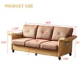 thumbnail image 4 of Ucloveria 1 Piece Sectional Sofa, Linen Fabric Faux Leather Couch Furniture, Three-Seat Chair, 4 of 7