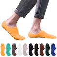 thumbnail image 4 of Audhol Mens No Show Socks! Male Teenager Adult Summer Solid Ultra Thin Breathable Trend Retro Socks No Show Socks Men Yellow One Size, 4 of 4