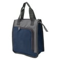 thumbnail image 3 of Bolsa térmica refrigerada con asa ancha, reutilizable, para el supermercado, para el trabajo, viajes, senderismo y entrega de comida, color azul oscuro., 3 of 14