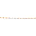 thumbnail image 3 of 14k Tri Colored 24 Inch 2.9mm Rope Chain Necklace Pendant Charm, 3 of 9