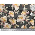 thumbnail image 3 of Soimoi Cotton Duck Fabric Flower & Leaves Watercolor Print Fabric by Yard 56 Inch Wide, 3 of 3