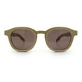 thumbnail image 5 of Normcore Hipster Fashion Beveled Round Horn Rim Plastic Sunglasses Beige - Brown, 5 of 8