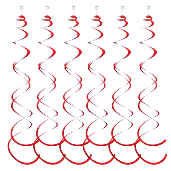 Naiovety 6x colgante en de estrella de cumpleaños, colores vibrantes personalizados, guirnalda colgante de graduación de Kits de decoración para fiestas Rojo