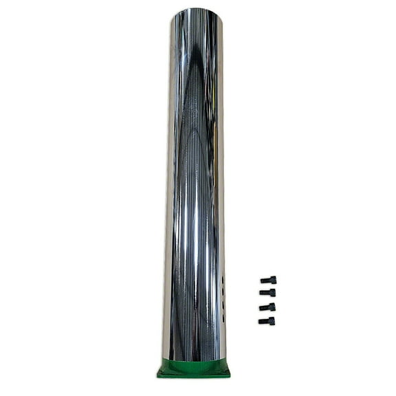 Chrome Exhaust Stack (Straight) w/ Hardware w/out Indentation Fits John Deere Tractor
