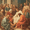 Jesus Christ Religious Washing Feet, variant on Qisvanset Couple And Dogs Portrait Canvas Wall Art 15.75x11.81 Inches