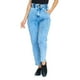 thumbnail image 2 of Pantalón Mom Jeans Mujer Fit Mezclilla Stretch Alto Con Resorte Stone gris 9 Incógnita 110096, 2 of 6
