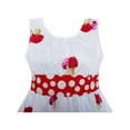 thumbnail image 4 of Robe Fille Champignon Fleur Herbe Imprimé Pois Ceinture Rouge 5 Ans, 4 of 4