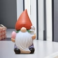 thumbnail image 4 of Aodebiao Hand-Painted Resin Garden Gnome Statue – All-Weather Outdoor Decor for Lawn, Patio & Desk, Cute Collectible Figurine (Christmas/Birthday Gift), 4 of 9