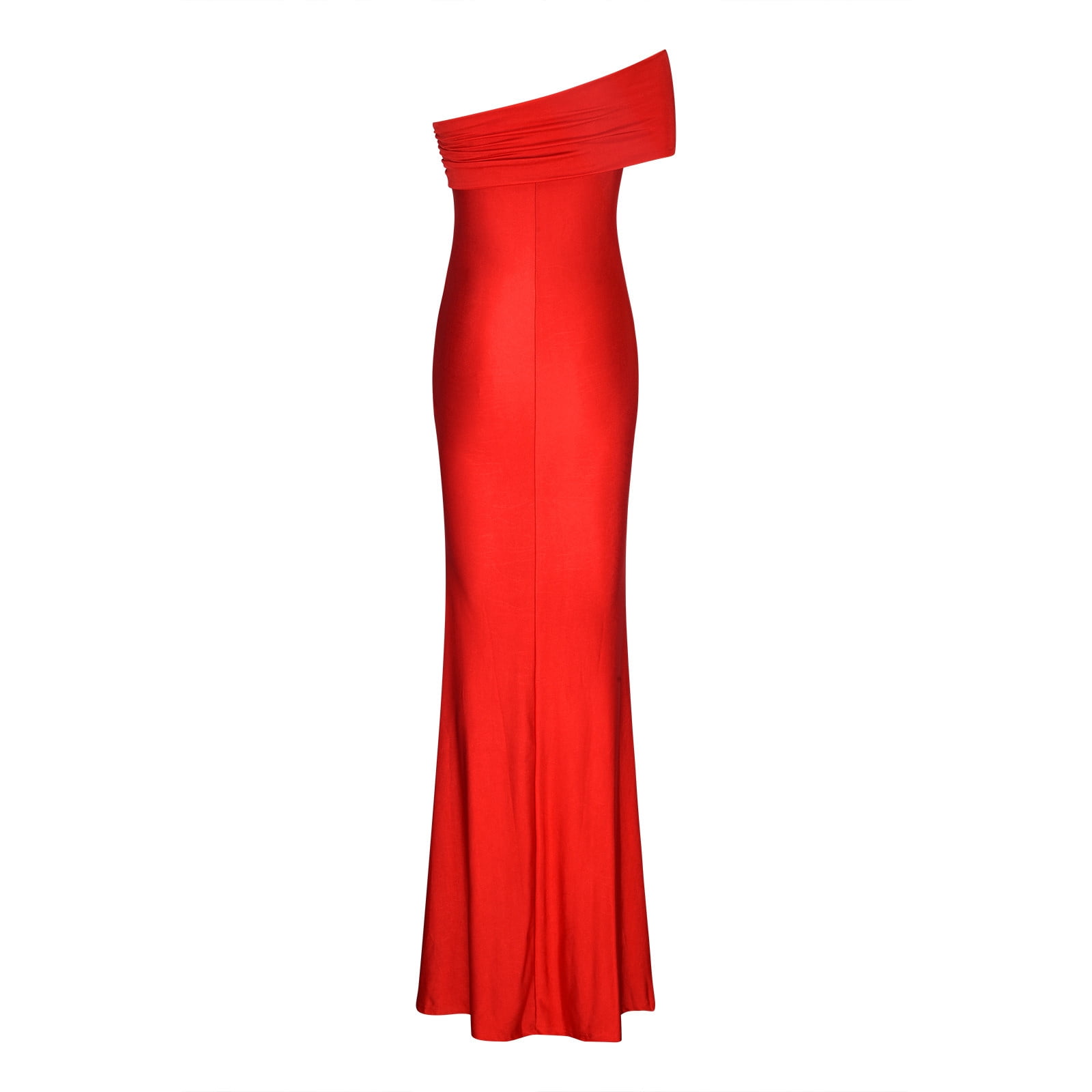 Hvot&aat One Shoulder Formal Dresses for Women Sexy Elegant Evening Gowns Split Thigh Bodycon Maxi Wedding Guest Dresses