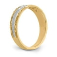 thumbnail image 6 of 14K Yellow Gold Ring Band Wedding Diamond Round AA Quality Trio Mens , Size 5, 6 of 7