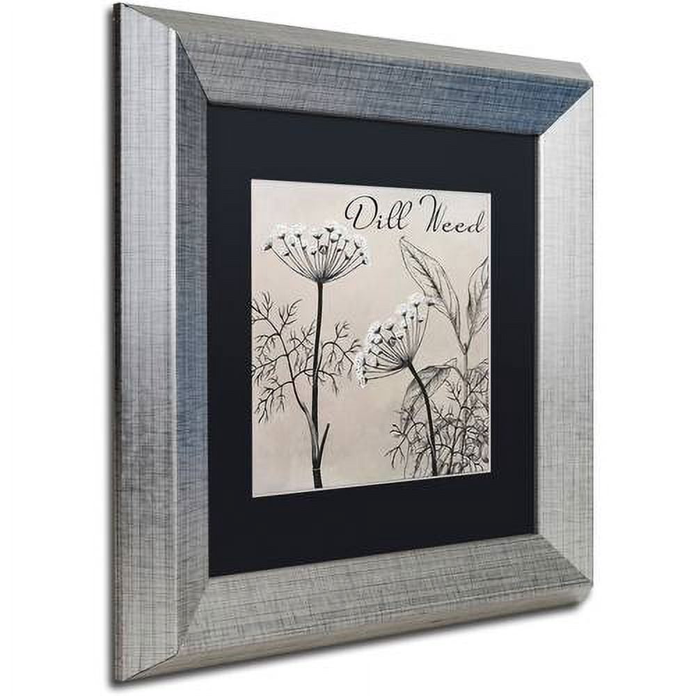 Trademark Fine Art "Flowering Herbs III" Canvas Art by Color Bakery Black Matte, Silver Frame