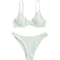 thumbnail image 1 of Maillot de Bain Deux Pièces pour Femmes, Bikini Triangle et String à Nouer sur le Côté, 1 of 5