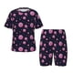 thumbnail image 1 of Balery Pink Planets And Stars Conjunto de Pijama Infantil de Manga Corta con Estampado – Ropa de Dormir de Algodón Suave-Small, 1 of 6