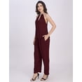 thumbnail image 6 of Moomaya Women's Halter Neck Co-Ord Set | 2-Piece Sleeveless Top & Palazzo Pants | Crinkle Rayon Chic Loungewear With Pockets | Casual Summer Outfit, 6 of 8