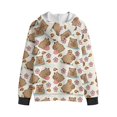 thumbnail image 2 of Uorisanigo Full Zip Hoodies Lightweight Fall Winter Jacket Capybara Floral Sweatshirts Long Sleeve Pullover Shirts Tops with Pockets for Vacation Shopping Exercise Wear, 2 of 7