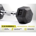 thumbnail image 4 of PRCTZ, 8lb Rubber Encased Hex Dumbbell, Single, 4 of 5