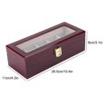 thumbnail image 3 of 5 Compartment Wooden Watch Storage Box with Clear Window and Non-Slip, 3 of 3