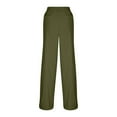 thumbnail image 3 of Lenpel Cargo Pants for Women Elastic High Waisted Drawstring Straight Leg Quick Dry Hiking Pants Lightweight Travel Casual Trousers(Beige,X-Large), 3 of 5