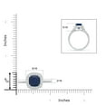 thumbnail image 5 of ANGARA Natural Cushion 1 ct Blue Sapphire Ring with Diamond Halo in 14K White Gold for Women (Size-6mm) | September Birthstone, Anniversary, Jewelry Gift for Women | Natural Blue Sapphire Ring, 5 of 10