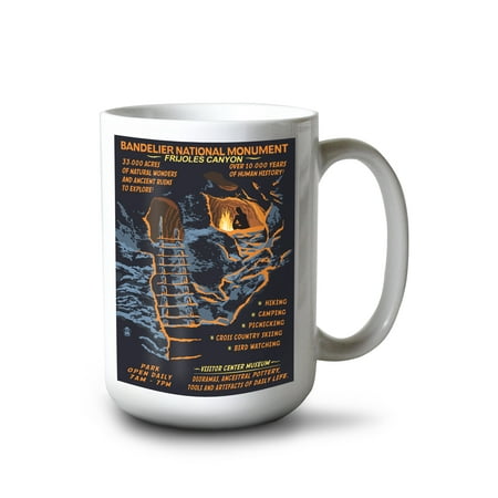 

15 fl oz Ceramic Mug Bandelier National Monument New Mexico Night Scene Dishwasher & Microwave Safe