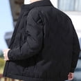 thumbnail image 7 of Men's Winter Thicken Cotton Parka Jacket Warm Coat Men Casual Solid Color Zipper Pocket Turndown Collar Long Sleeve Parkas, 7 of 7