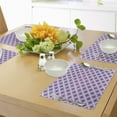 thumbnail image 4 of Ambesonne Purple Place Mats Set of 4, Retro Style Abstract, Standard Size, Violet and White, 4 of 6