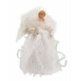 thumbnail image 3 of Kurt Adler 12-Inch White and Silver Fiber Optic LED Angel Treetop, 3 of 8