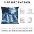 thumbnail image 5 of Patifu Wolf Reversible Throw Pillow Covers  Wolves Howling Pillow Covers Animal Wolves Square Cushion Covers  Mountain Moon Wolf Room Purplish Blue Decor 12x12in, 5 of 5