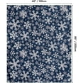 thumbnail image 6 of Christmas Flannel Blanket Throw, Navy Snowflake Soft Fuzzy Plush Cozy Fleece Blankets for Couch Sofa Bed Lounging, Ideal Gifts for Kids Adults Wife Self, 60x80, 6 of 7
