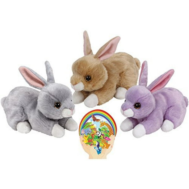 Rabbits Nibbler, Lilac, Bunnie gift set of 3 Plush 68 inches tall Toys
