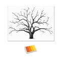 thumbnail image 1 of yuksok Large Wedding Thumbprint Tree Painting Inkpad Guest Book Yellow, 1 of 8