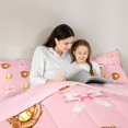 thumbnail image 5 of Manfei Kawaii Bowknot Ribbon 7pcs Queen Bedding,Softball Ball Sport Bedding Comforter Set Queen,Pink Reversible, 5 of 7