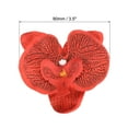 thumbnail image 2 of Cabezas de Flor de Orquídea Phalaenopsis de Seda Artificial de 3.5" para Decoración de Boda DIY, Rojo 20 Paquete, 2 of 6