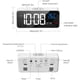 thumbnail image 3 of Reloj despertador digital LED, reloj de noche con espejo recargable con pantalla de temperatura, repetición, sin tictac, volumen y brillo ajustables, 2 alarmas con 13 música WD.WDQZL Ropa, 3 of 6