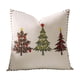 thumbnail image 2 of Funda de Cojín Bordada con Árbol de Navidad, 45X45 Cm | Material Aterciopelado Blanco | Decoración para Fiestas Navideñas | 1 Unidad, 2 of 7