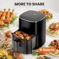 thumbnail image 6 of EDX Air Fryer,6 Qt Compact & Large with 400F for Crispy, Electric Multifunctional Cooker with Digital LED, Black, 6 of 9
