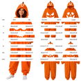 thumbnail image 3 of Orange Oversized Hooded Jumpsuit Polyester Wearable Pumpkin Plush Hooded Blanket Onesie Pajamas Cozy Loungewear Halloween Cosplay Costume for Adults L, 3 of 7